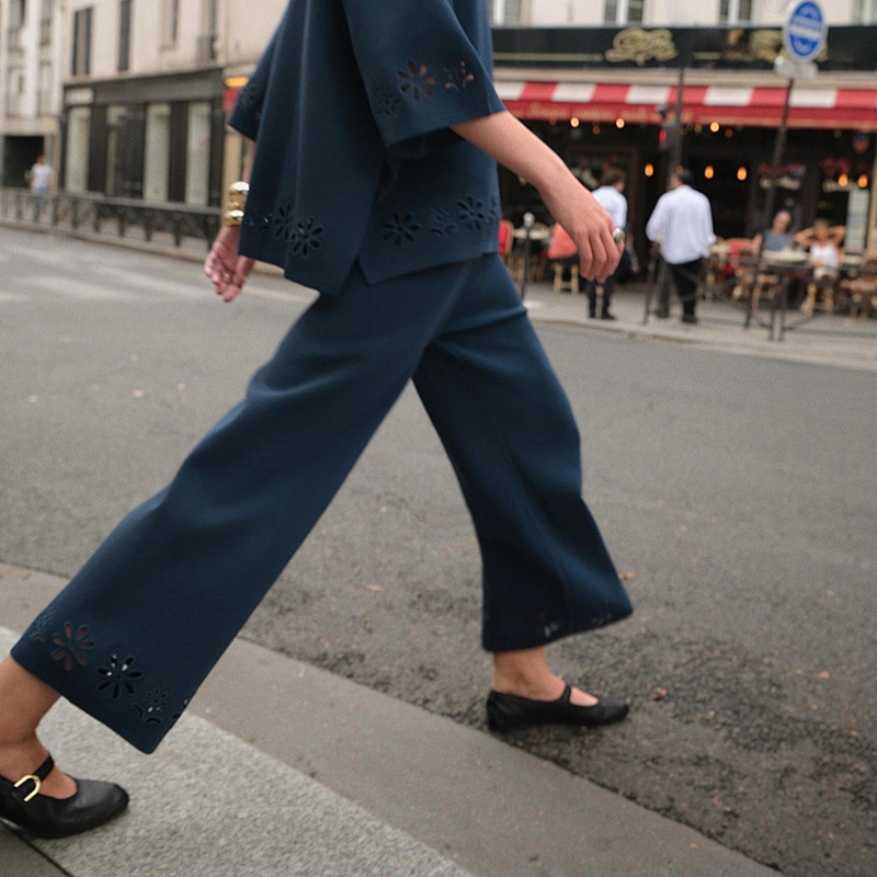 knit wide leg pants
